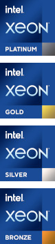 Intel Xeon Scalable Processor 3rd/4th Generation (Ice Lake) Platinum, Gold, Silver, Bronze Logo 2023
